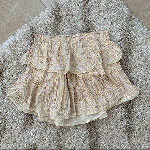 LoveShackFancy Floral Mini Skirt